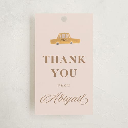 This is a petal kids gift tags with standard by Teju Reval called painted nyc printing on signature in tag