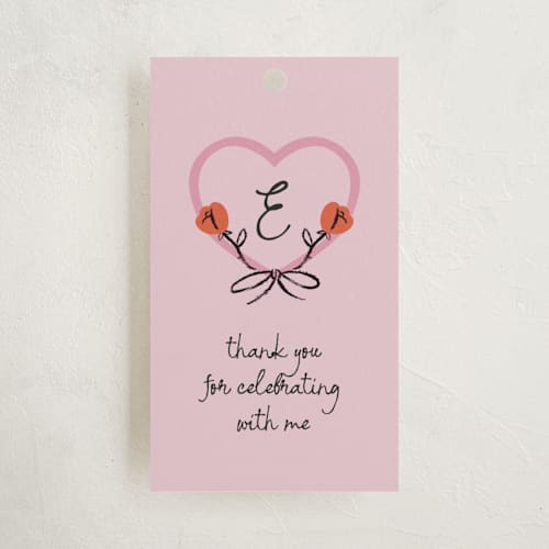 This is a classic kids gift tags with standard by mo kelley called rose crest printing on signature in tag