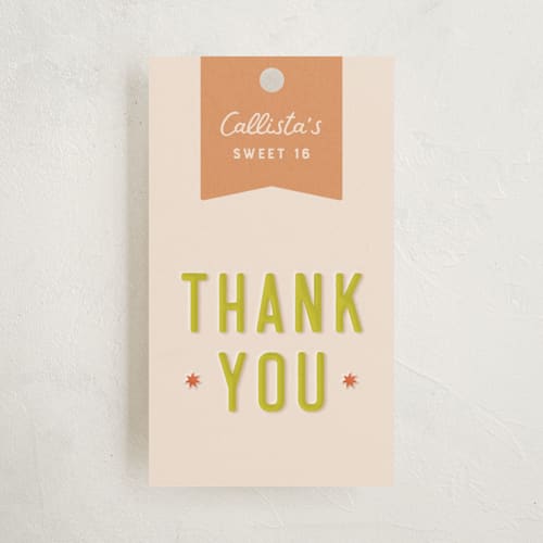 This is a citrus kids gift tags with standard by taylorVdesign called license plate printing on signature in tag