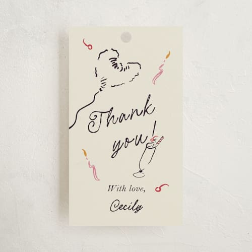This is a licorice kids gift tags with standard by Sarah Rosenthal called sweets & treats printing on signature in tag