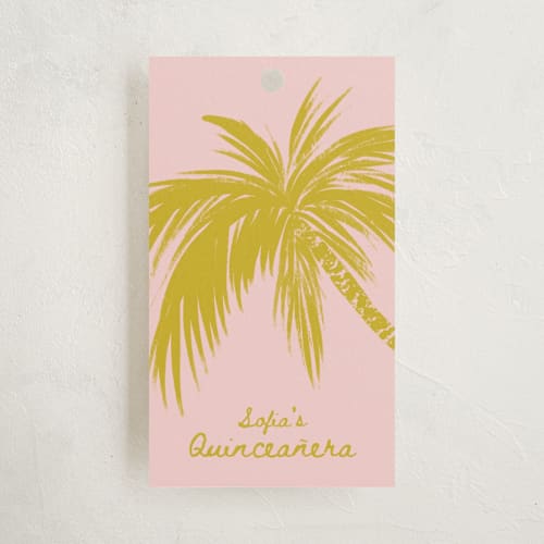 This is a sunshine kids gift tags with standard by Gwen Bedat called palm printing on signature in tag