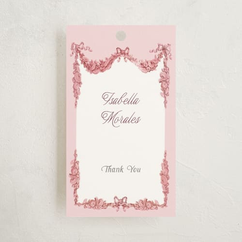 This is a carnation kids gift tags with standard by Itsy Belle Studio called bonjour bebe printing on signature in tag