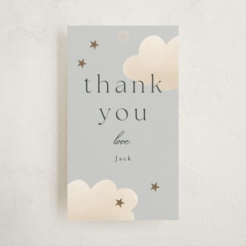 This is a sky kids gift tags with standard by Joyce Pinheiro called twinkle twinkle printing on signature in tag