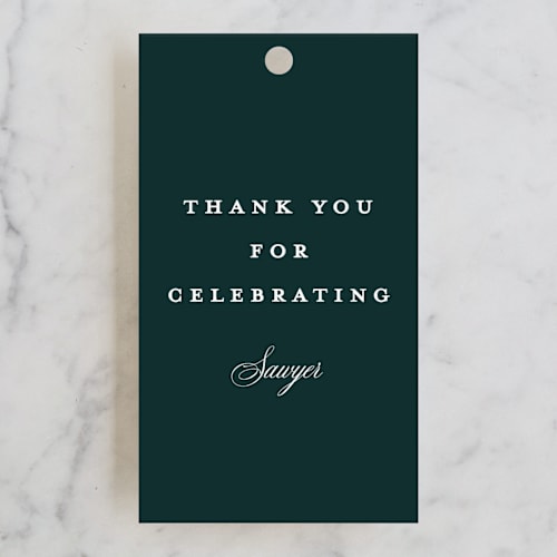 This is a big sur graduation tags with standard by Carolyn MacLaren called multi classic printing on signature in tag