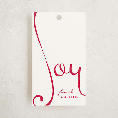 This is a ruby gift tags by kelli hall called overflowing joy printing on signature in tag