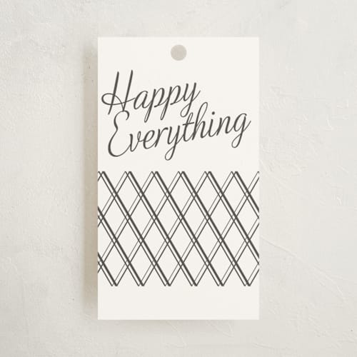 This is a charcoal gift tags by Tim St. Clair called bright elegance printing on signature in tag