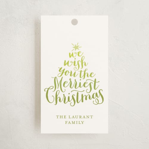 This is a lemon lime gift tags with standard by Lauren Chism called ombre printing on signature in tag