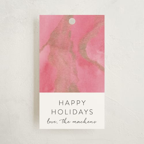 This is a cherry gift tags with standard by Liz Conley called gilded marble printing on signature in tag