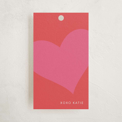 This is a red rose gift tags by Guess What Design Studio called with all my heart printing on signature in tag