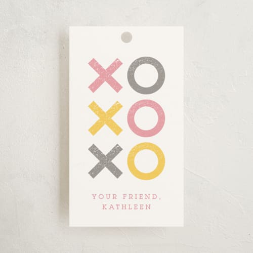 This is a cotton candy gift tags with standard by Shari Margolin called pastel kissed and magic hugs printing on signature in tag