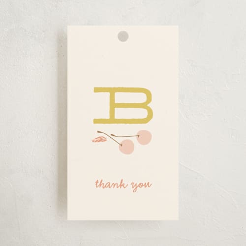 This is a cream gift tags by kelli hall called two sweet printing on signature in tag
