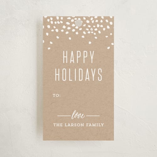 This is a kraft gift tags by Melanie Severin called painted frames printing on signature in tag