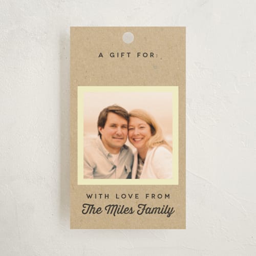 This is a kraft gift tags by Up Up Creative called cool collage printing on signature in tag