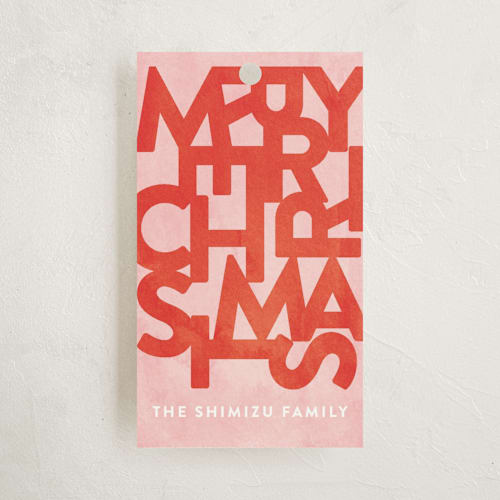 This is a cherry gift tags by Jennifer Lew called merrihaus printing on signature in tag
