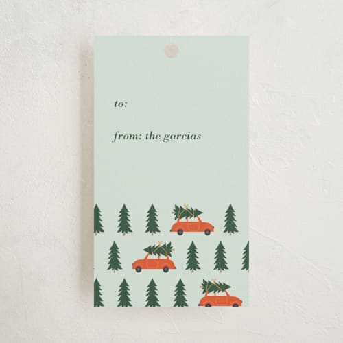 This is a marmalade gift tags by Joyce Pinheiro called tree lot printing on signature in tag