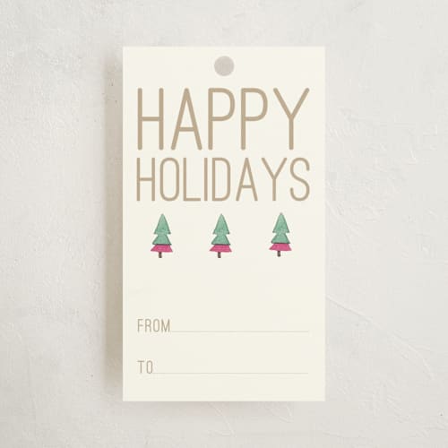 This is a peony gift tags by Kristine Hegre called skyer av skog printing on signature in tag