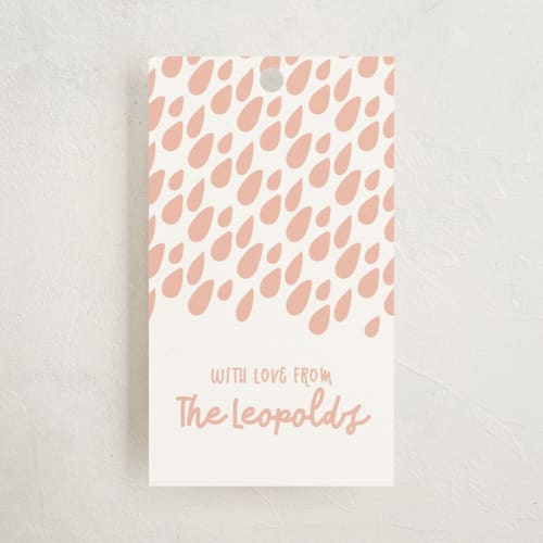 This is a blush gift tags by Marabou Design called roseate printing on signature in tag