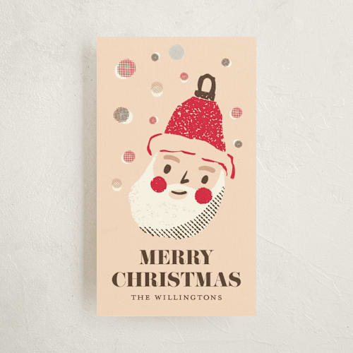 This is a candy cane gift tags by Vivian Yiwing called retro ornaments printing on signature in tag