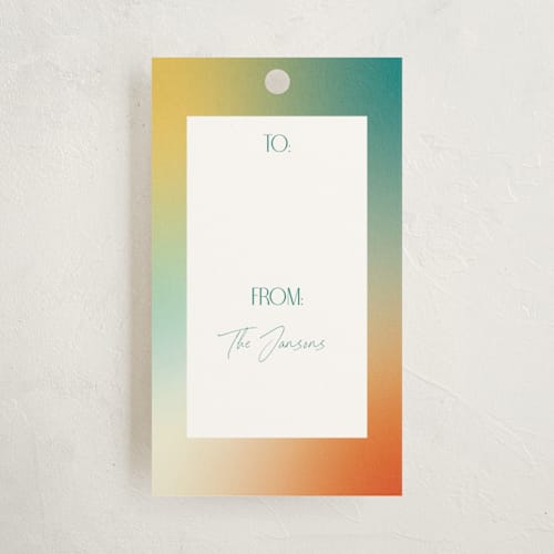 This is a gumdrops gift tags with standard by Yaling Hou Suzuki called glowing stripes printing on signature in tag