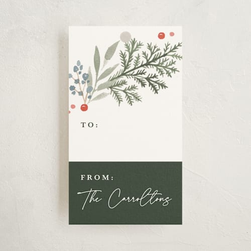 This is a evergreen gift tags by Kristen Smith called evergreens2 printing on signature in tag