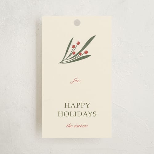 This is a greenery gift tags by On Friday We called merry mistletoe 3 printing on signature in tag