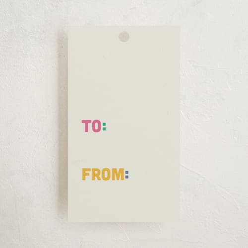 This is a bubblegum gift tags with standard by Ampersand Design Studio called cut paper floral printing on signature in tag