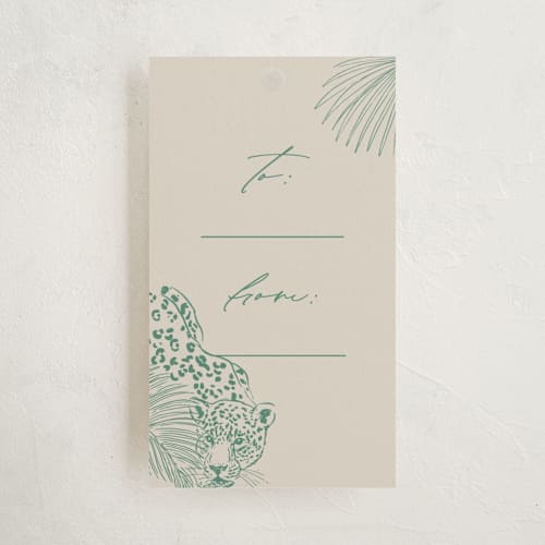 This is a tropic gift tags by Sabrin Deirani called amazonas printing on signature in tag