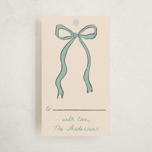 This is a sweets gift tags by Cass Loh called pastel bow printing on signature in tag
