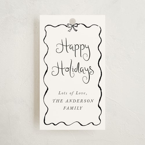This is a ink gift tags with standard by Cass Loh called quirky fun printing on signature in tag