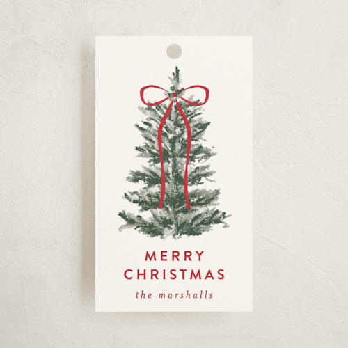 This is a christmas gift tags by Angela Garrick called festive forest printing on signature in tag