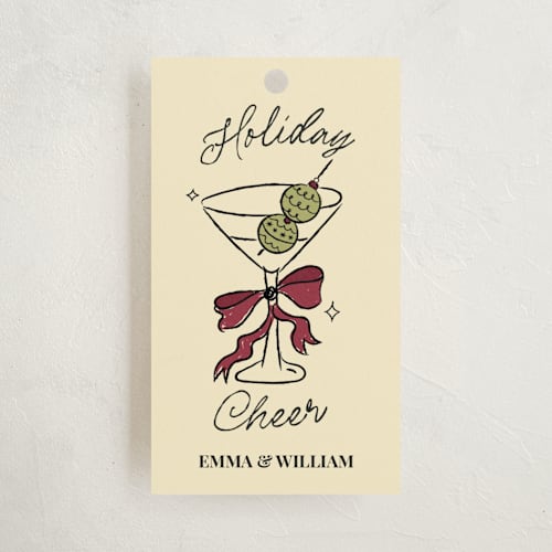 This is a holly berry gift tags by Helena Vitto called cin cin! printing on signature in tag