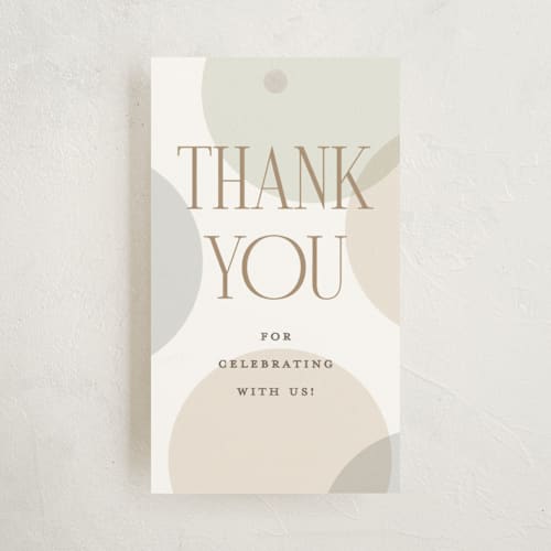 This is a cloud baby shower favor tags with standard by Pixel and Hank called warner printing on signature in tag