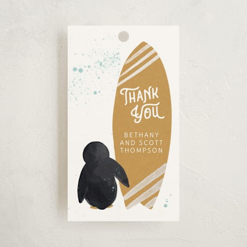 This is a sun baby shower favor tags with standard by Jenna Holcomb called baby on board printing on signature in tag