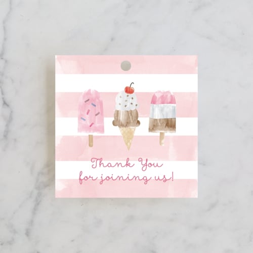This is a bubblegum kids gift tags with standard by Shirley Lin Schneider called sweet treats printing on signature in tag