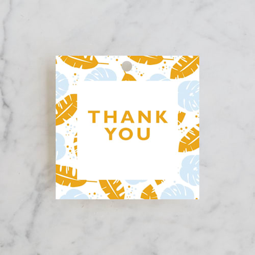 This is a sky kids gift tags with standard by Bethany Anderson called young, wild and three printing on signature in tag
