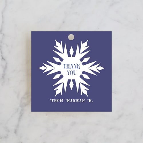 This is a majestic kids gift tags with standard by Becky Nimoy called elsa's ice castle from disney's frozen printing on signature in tag