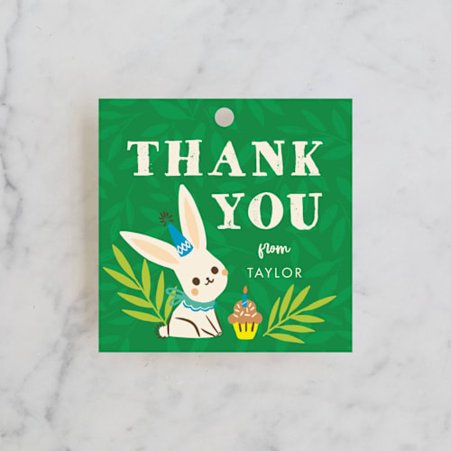 This is a sky kids gift tags with standard by Vivian Yiwing called woodland birthday printing on signature in tag