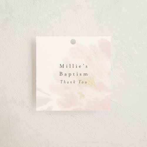 This is a peony kids gift tags with standard by Nicoletta Savod called sweet peony printing on signature in tag
