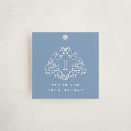 This is a provincial kids gift tags with standard by Jenna Holcomb called regency printing on signature in tag