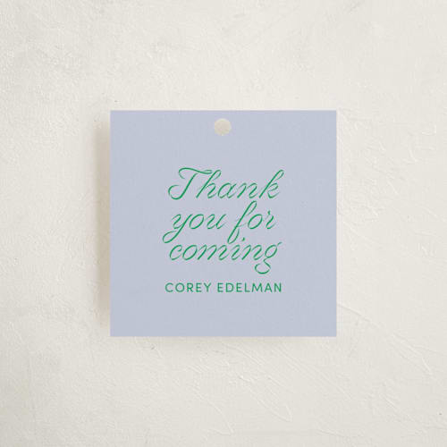This is a verdant kids gift tags with standard by Inkblot Design called torah tribute printing on signature in tag