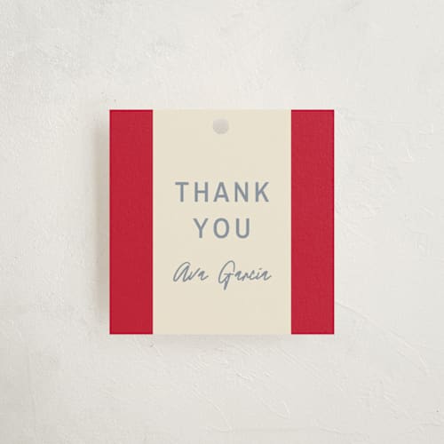 This is a cherry kids gift tags with standard by Ani Somi called ribbon stripes printing on signature in tag