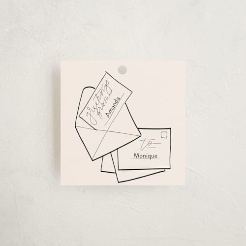 This is a noir gift tags with standard by Kaila Jensen called big cities printing on signature in tag