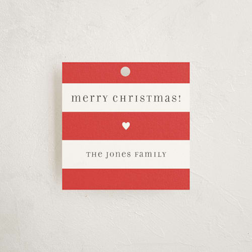 This is a crimson gift tags by Jill Means called disney mickey bright stripes printing on signature in tag