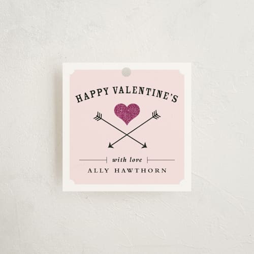 This is a strawberry gift tags with standard by Stacey Meacham called heart and arrows printing on signature in tag