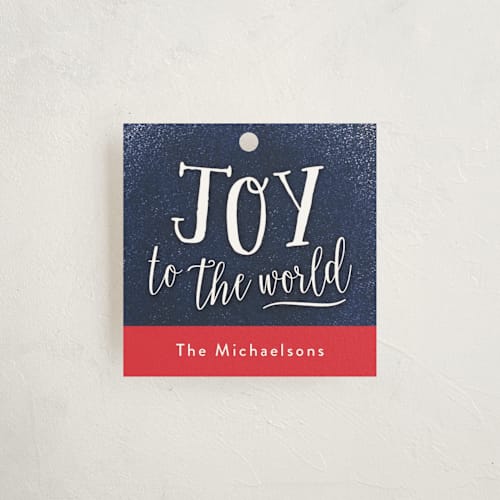 This is a candy cane gift tags by Kelly Nasuta called snow globe wishes printing on signature in tag