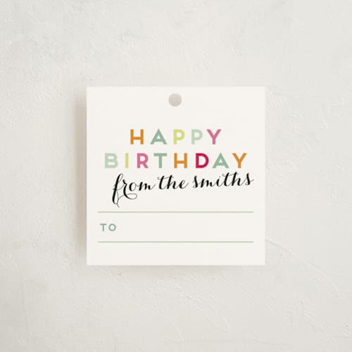 This is a cupcake gift tags with standard by Lori Wemple called birthday snap printing on signature in tag