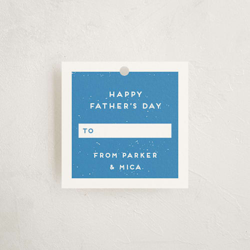 This is a aqua gift tags with standard by Lori Wemple called weathered chevron printing on signature in tag