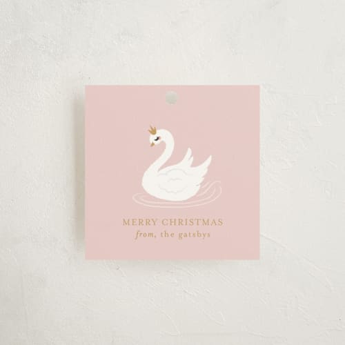 This is a ballet slipper gift tags by Itsy Belle Studio called seven swans swimmin printing on signature in tag