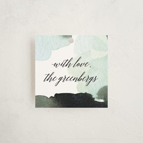 This is a seaweed gift tags with standard by Simona Camp called morning dew printing on signature in tag