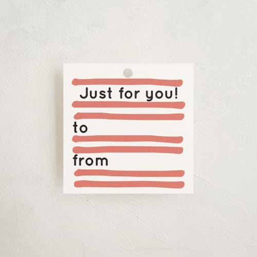 This is a tangerine gift tags with standard by Rae Kaiser called cacti collection printing on signature in tag